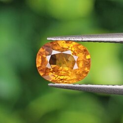 พลอย บุษราคัม yellow sapphire 0.91 กะรัต (Cts.) พลอยแท้ อัญมณีมงคลประจําวันเกิด เครื่องประดับพลอย