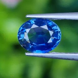 พลอย ไพลิน blue sapphire 1.28 กะรัต (Cts.) พลอยแท้ อัญมณีมงคลประจําวันเกิด เครื่องประดับพลอย