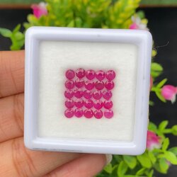 พลอย ทับทิม พม่า (Burmese Ruby Sapphire) 25 เม็ด 5.57 กะรัต พลอยแท้ อัญมณีมงคลประจําวันเกิด เครื่องประดับพลอย