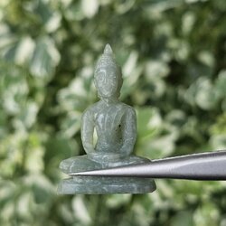 หยก แกะสลัก รูป พระ (Burmese jadeite) 19.31 กะรัต (cts.) หยก พม่า แท้