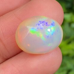 พลอย ไวท์ โอปอล White Opal 8.50 กะรัต (Cts.) พลอยแท้ อัญมณีมงคลประจําวันเกิด เครื่องประดับพลอย