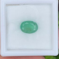 พลอย มรกต Natural Emerald แซมเบีย 1.43 กะรัต (Cts.) พลอยแท้ อัญมณีมงคลประจําวันเกิด เครื่องประดับพลอย