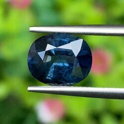 พลอย ไพลิน blue sapphire 2.53 กะรัต (Cts.) ดิบ unheated พลอยแท้ อัญมณีมงคลประจําวันเกิด เครื่องประดับพลอย