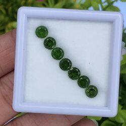 พลอย โครม ไดออพไซด์ Chrome Diopside 3.70 กะรัต (Cts.) 7 เม็ด พลอยแท้ อัญมณีมงคลประจําวันเกิด เครื่องประดับพลอย