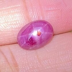 พลอย ทับทิมสตาร์ (Star Ruby Sapphire) 5.18 กะรัต (Cts.) พลอยแท้ อัญมณีมงคลประจําวันเกิด เครื่องประดับพลอย