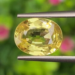 พลอย บุษราคัม yellow sapphire 3.14 กะรัต พร้อมใบเซอร์ พลอยแท้ อัญมณีมงคลประจําวันเกิด เครื่องประดับพลอย
