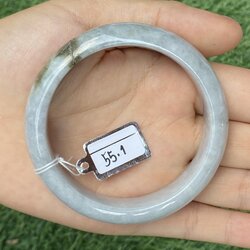 1101 หยก พม่า แท้ Jade กำไลหยก 55.1 มม. (Jadeite bracelet) พม่า (Myanmar)