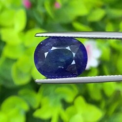 ไพลิน (Blue Sapphire) 5.63 กะรัต (Cts.) พลอยแท้ อัญมณีมงคลประจําวันเกิด เครื่องประดับพลอย