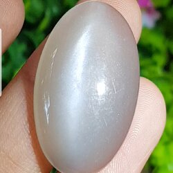 พลอย ตาแมว มูนสโตน Cat eye Moonstone 32.69 กะรัต (Cts.)พลอยแท้ อัญมณีมงคลประจําวันเกิด เครื่องประดับพลอย