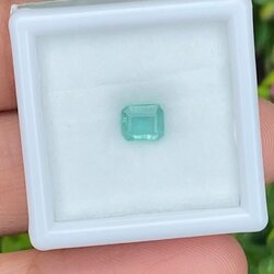 พลอย มรกต Natural Emerald แซมเบีย 0.55 กะรัต (Cts.) พลอยแท้ อัญมณีมงคลประจําวันเกิด เครื่องประดับพลอย