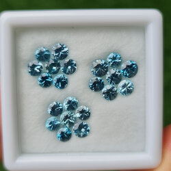 พลอย เพทาย Natural Zircon 5.54 กะรัต (Cts.) 21 เม็ด (2Pcs.) พลอยแท้อัญมณีมงคล ประจําวันเกิด เครื่องประดับพลอย