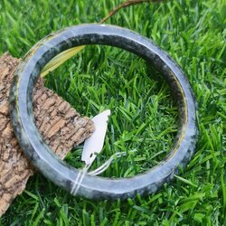 JB6711150 หยก พม่า แท้ Jade กำไลหยก 58.3 มม. (Jadeite bracelet) พม่า (Myanmar)