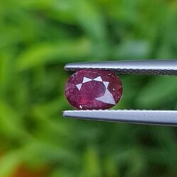 พลอย ทับทิม สยาม Siam Ruby sapphire 1.18 กะรัต (Cts.) พลอยแท้ อัญมณีมงคลประจําวันเกิด เครื่องประดับพลอย