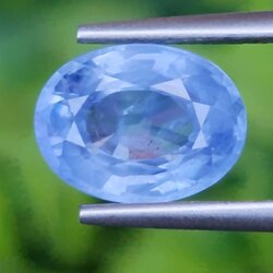 พลอย ไพลิน blue sapphire 3.30 กะรัต (Cts.) ดิบ unheated พลอยแท้ อัญมณีมงคลประจําวันเกิด เครื่องประดับพลอย