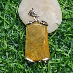 จี้ไหมทอง (Golden Rutilated Quartz) 52.20 กรัม g.พลอยแท้ อัญมณีมงคลประจําวันเกิด เครื่องประดับพลอย