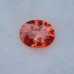 พลอย ออเรนจ์ แซฟไฟร์ Orange Sapphire 1.42 กะรัต (Cts.) พลอยแท้ อัญมณีมงคลประจําวันเกิด เครื่องประดับพลอย