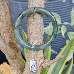 JB6711018 หยก พม่า แท้ Jade กำไลหยก 54.5 มม. (Jadeite bracelet) พม่า (Myanmar)