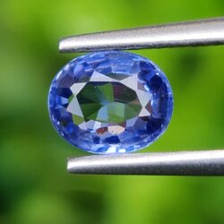 พลอย ไพลิน blue sapphire 0.92 กะรัต (Cts.) พลอยแท้ อัญมณีมงคลประจําวันเกิด เครื่องประดับพลอย