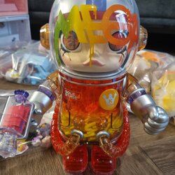 Pop Mart MEGA Collection 400% Space Molly Planet Series ไม่มีกล่อง ไม่มีการ์ด