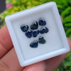 พลอย แซฟไฟร์ 2 สี Bi Color Sapphire 8 เม็ด 3.16 กะรัต (Cts.) พลอยแท้ อัญมณีมงคลประจําวันเกิด เครื่องประดับพลอย