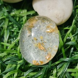 โป่งข่าม ควอตซ์ Rutilated Quartz 27.17 กะรัต Cts. พลอยแท้ อัญมณีมงคลประจําวันเกิด เครื่องประดับพลอย