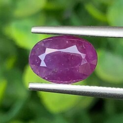 พลอย ทับทิม สยาม (Siam Ruby Sapphire) 1.97 กะรัต (Cts.) พร้อมใบเซอร์ พลอยแท้ อัญมณีมงคลประจําวันเกิด เครื่องประดับพลอย