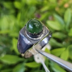 หยก พม่า แท้ Jade แหวนหยก (jadeite Ring) Size 59 ดิบ ไม่ผ่านการปรับปรุง (Type A) พม่า (Myanmar)