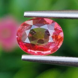 พลอย พัดพารัดชา Padparadscha Sapphire 1.00 กะรัต (Cts.) พร้อมใบเซอร์ พลอยแท้ อัญมณีมงคลประจําวันเกิด เครื่องประดับพลอย