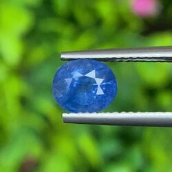 พลอย ไพลิน Blue Sapphire 1.66 กะรัต (Cts.) พลอยแท้ อัญมณีมงคลประจําวันเกิด เครื่องประดับพลอย