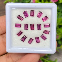 พลอย โรโดไลต์ กาเน็ท Rhodolite Garnet 16 เม็ด Pcs. 5.79 กะรัต Cts.พลอยแท้ อัญมณีมงคลประจําวันเกิด เครื่องประดับพลอย