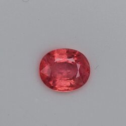 พลอย ซองเจีย ส้มอมชมพู (Pinkish Orange Sapphire) 1.33 กะรัต (Cts.) พลอยแท้ อัญมณีมงคลประจําวันเกิด เครื่องประดับพลอย