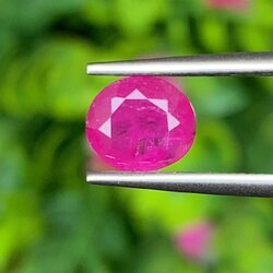 พลอย ทับทิม พม่า (Burmese Ruby Sapphire) 1.20 กะรัต พร้อมใบเซอร์ พลอยแท้ อัญมณีมงคลประจําวันเกิด เครื่องประดับพลอย