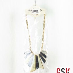 สร้อยคอลายหินอ่อน ขาว-ดำ