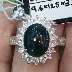 หยก พม่า แท้ Jade แหวนหยก 翡翠戒指 (Jadeite ring) 3.11 กะรัต (Cts.) Size 59 ดิบ ไม่ผ่านการปรับปรุง (Type A) พม่า (Myanmar)