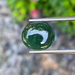 หยกพม่าเจียรนัย (Burmese jade ) 4.33 กะรัต หยกแท้ อัญมณีมงคลประจําวันเกิด เครื่องประดับหยก