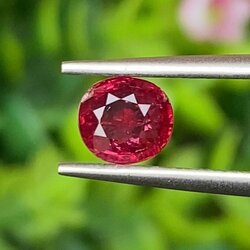 พลอย ทับทิม โมแซมบิค Mozambique Ruby sapphire 0.90 กะรัต (Cts) ดิบ Unheated พร้อมใบเซอร์ พลอยแท้ อัญมณีมงคลประจําวันเกิด เครื่องประดับพลอย