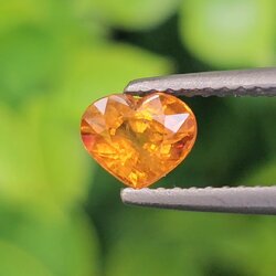 พลอย บุษราคัม yellow sapphire 0.80 กะรัต (Cts.) พลอยแท้ อัญมณีมงคลประจําวันเกิด เครื่องประดับพลอย