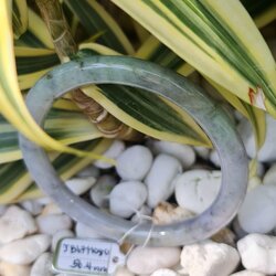 JB6711080 หยก พม่า แท้ Jade กำไลหยก 56.4 มม. (Jadeite bracelet) พม่า (Myanmar)