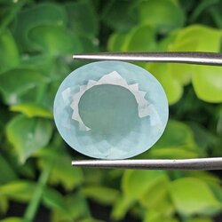 พลอย อความารีน Aquamarine 13.05 กะรัต (Cts.) พลอยแท้ อัญมณีมงคลประจําวันเกิด เครื่องประดับพลอย