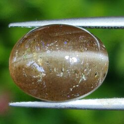 ตาแมว ทัวร์มาลีน Cat eye Tourmaline 7.44 กะรัต Cts. พลอยแท้ อัญมณีมงคลประจําวันเกิด เครื่องประดับพลอย