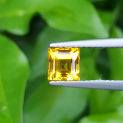 พลอย บุษราคัม yellow sapphire 1.36 กะรัต VVS พลอยแท้ อัญมณีมงคลประจําวันเกิด เครื่องประดับพลอย