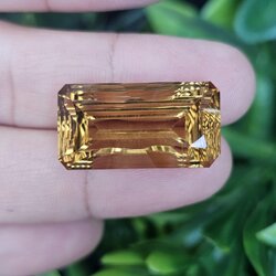 พลอย ซิทริน Citrine 27.01 กะรัต (Cts.) พลอยแท้ อัญมณีมงคลประจําวันเกิด เครื่องประดับพลอย