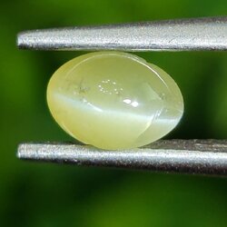 พลอย ตาแมว คริโซเบริล Cat eye Chrysoberyl 1.20 กะรัต (Cts.) พลอยแท้ อัญมณีมงคลประจําวันเกิด เครื่องประดับพลอย