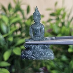 หยก แกะสลัก รูป พระ (Burmese jadeite) 44.89 กะรัต (cts.) หยก พม่า แท้