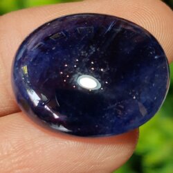 พลอย ไพลิน Blue Sapphire 39.24 กะรัต (Cts.) ดิบ (Unheated) พลอยแท้ อัญมณีมงคลประจําวันเกิด เครื่องประดับพลอย