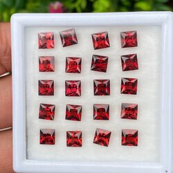พลอย โกเมน Garnet 20 เม็ด (pcs.) 15.52 กะรัต (Cts.) พลอยแท้ อัญมณีมงคลประจําวันเกิด เครื่องประดับพลอย