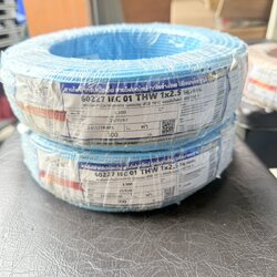 สายไฟ TRIPLE N THW 1 x 2.5 Sqmm.(60227 IEC 01) ความยาว 100ม.(สีฟ้า)