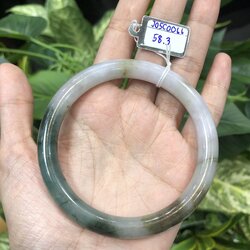 J05C0066 หยก พม่า แท้ Jade กำไลหยก 58.3 มม (Jade bracelet) พม่า (Myanmar)