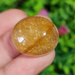 ไหมทอง ควอตซ์ Golden Rutilated Quartz 45.15 กะรัต Cts.พลอยแท้ อัญมณีมงคลประจําวันเกิด เครื่องประดับพลอย