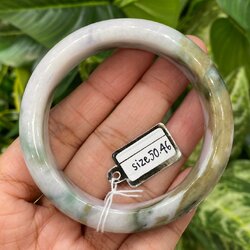 JB9001 หยก พม่า แท้ Jade กำไลหยก 50.46 มม. (Jadeite bracelet) พม่า (Myanmar)